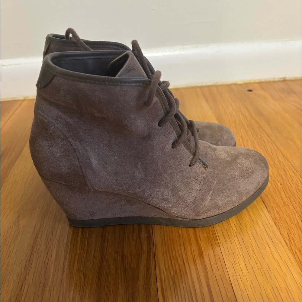 Women's Suede Wedge Ankle Boots